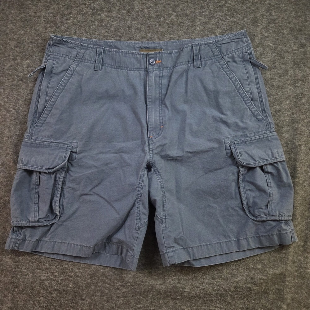 LL Bean Allagash Cargo Ripstop Shorts Men 40 Blue Natural Fit Hiking Outdoors
